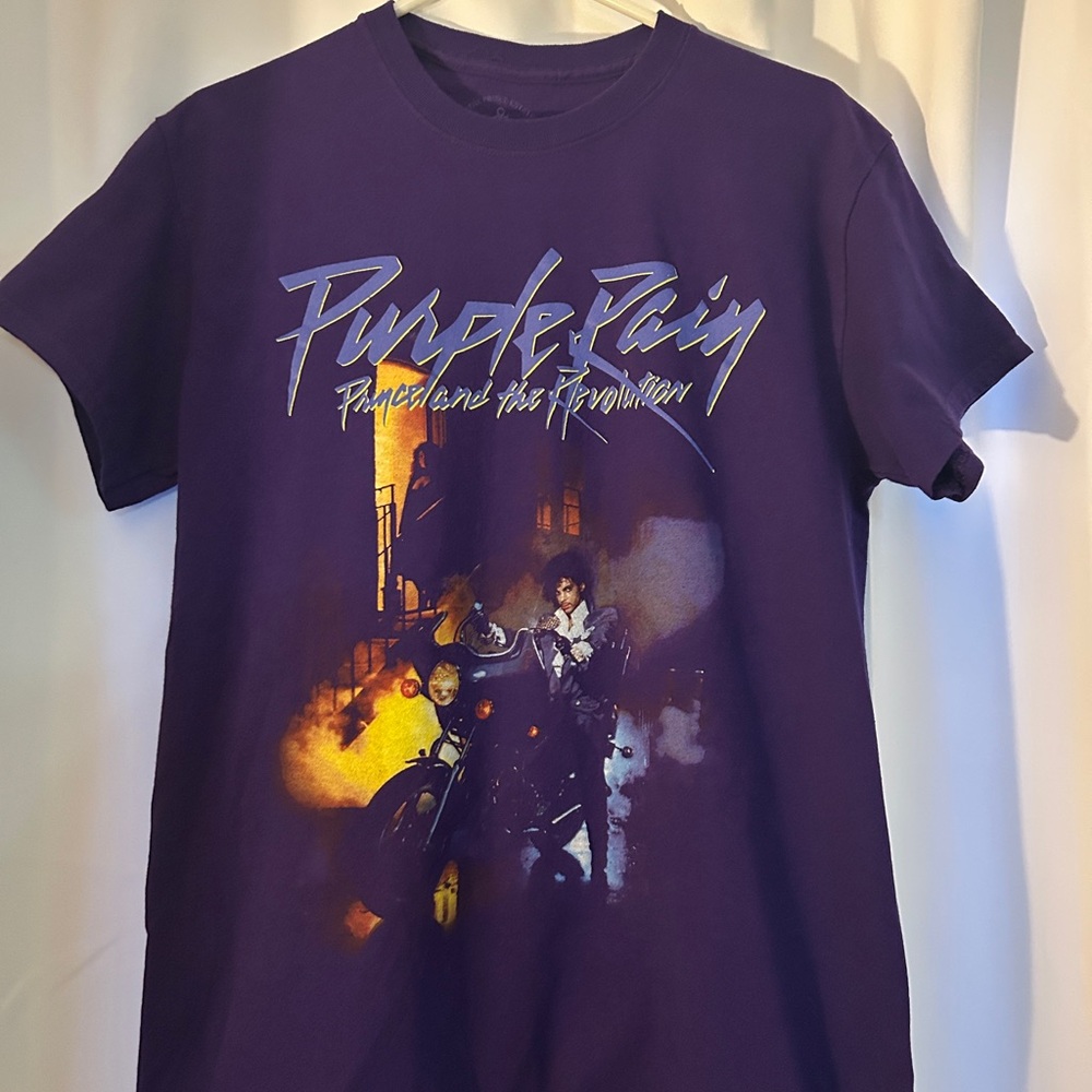 Prince Purple Rain Graphic T-Shirt Unisex Medium Excellent Condition
